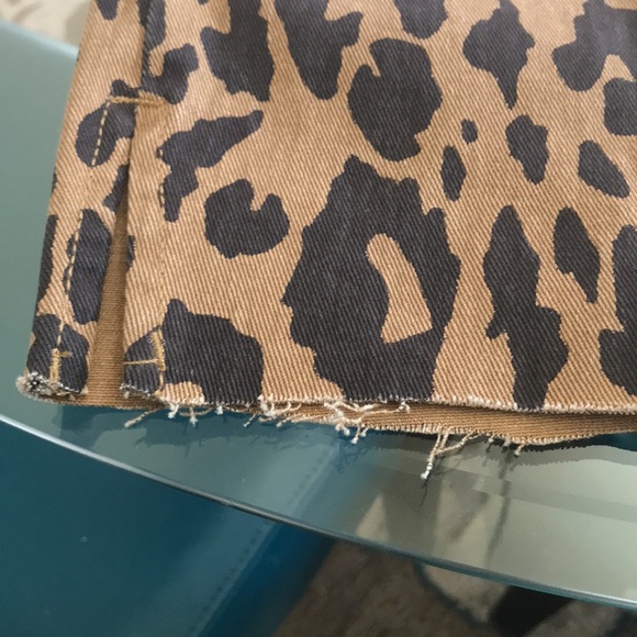 JEANS SIZE 10/30 LEOPARD SKINNY VINTAGE DISTRESSED.5 pockets w golden zip NWT❤️ - Picture 6 of 15